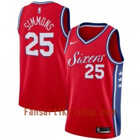 NBA Philadelphia 76ers Trikot Ben Simmons 25 Nike 2017-18 Rot Swingman - Herren